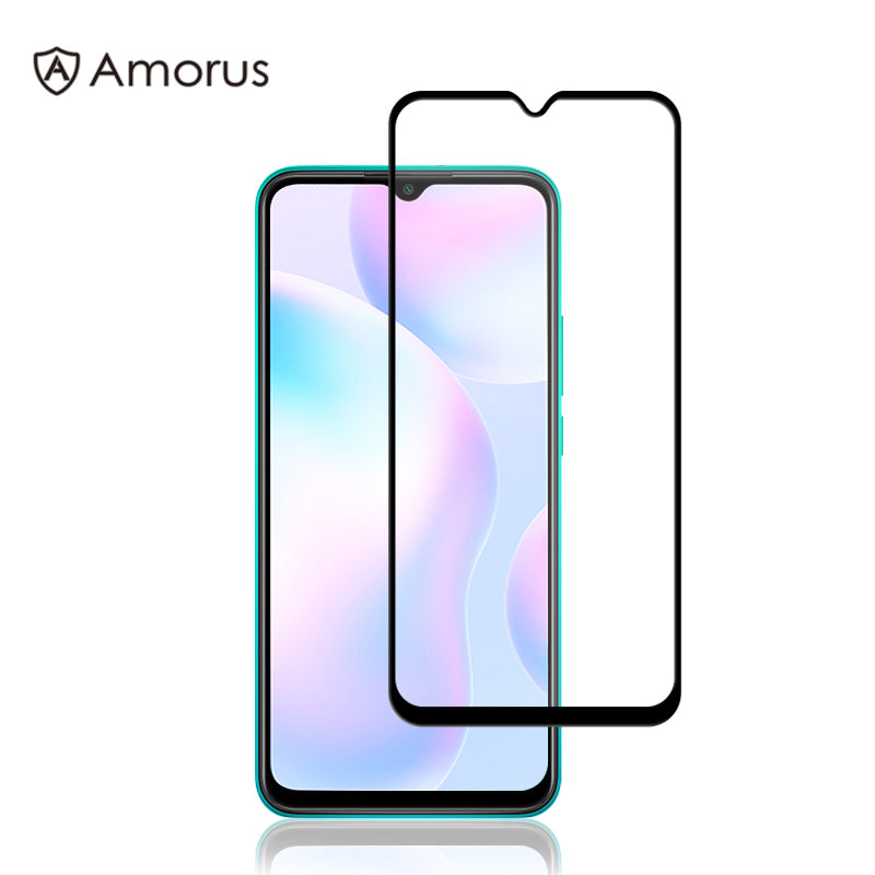 AMORUS Full Glue Full Size Silk Printing Protective Tempered Glass Screen Film for Xiaomi Redmi 9A 9C 9C NFC AMORUS Full Glue Full Size Silk Printing Protective Tempered Glass Screen Film for Xiaomi Redmi 9A 9C 9C NFC